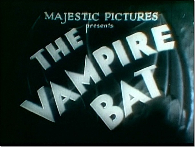 Main Title: Lettering over artwork of a bat.