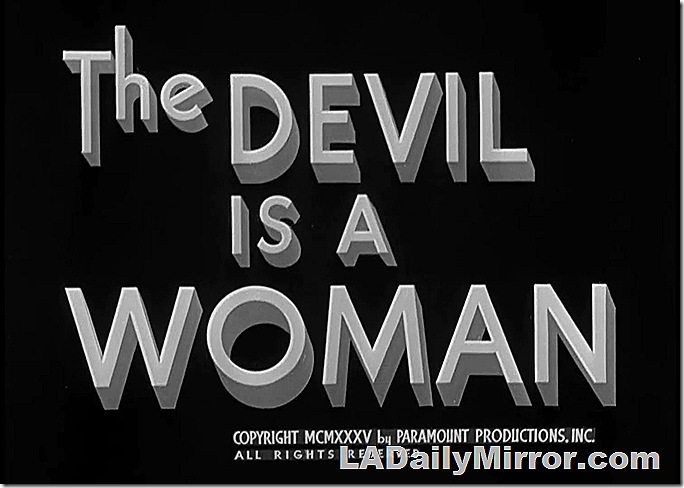 Main title: 3-D letters over a black background. 