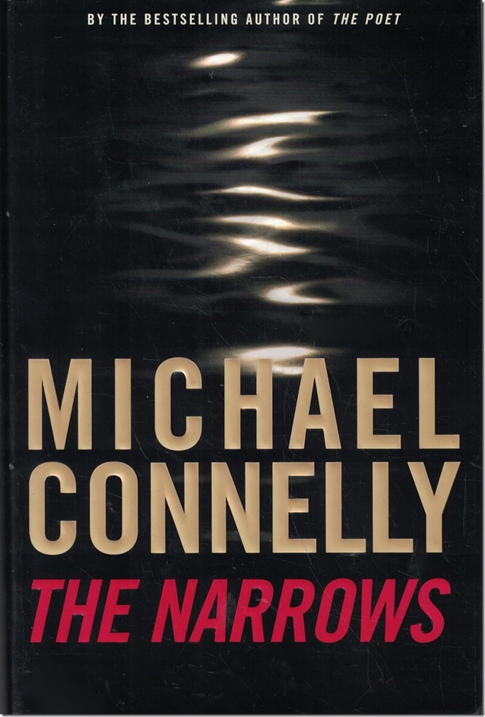 Cover of The Narrows. Gold and red lettering over a dark background.