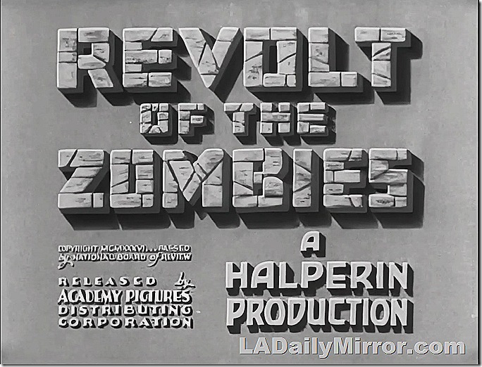 Main title with letters imitating stones of a temple. 